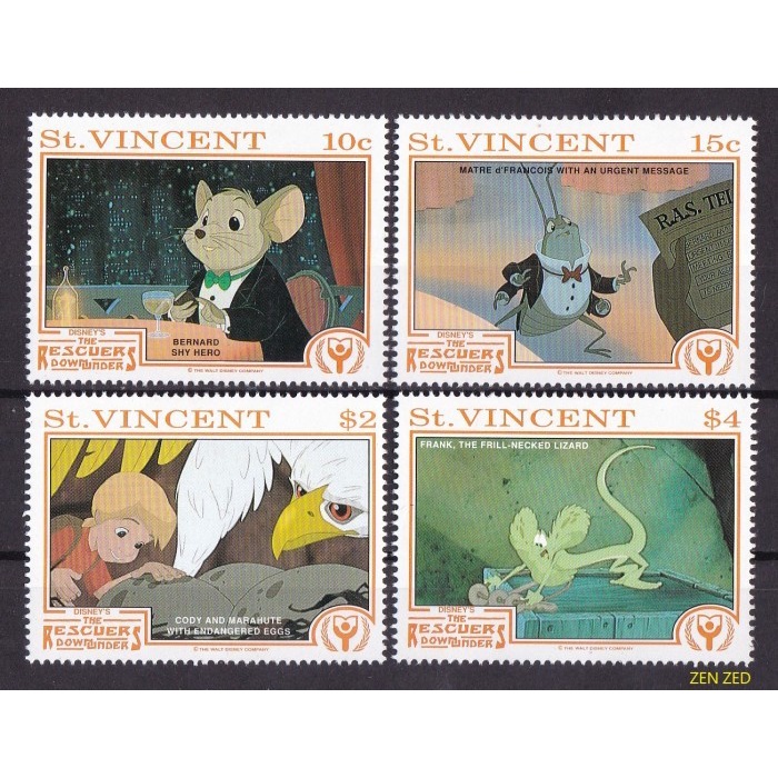 

0466 Perangko St. Vincent 1991 Walt Disney 4v Mnh