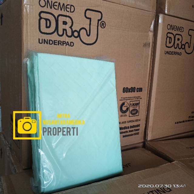 DR J ONEMED Underpad / Perlak Non Woven 60 x 90cm Isi 10 Lembar