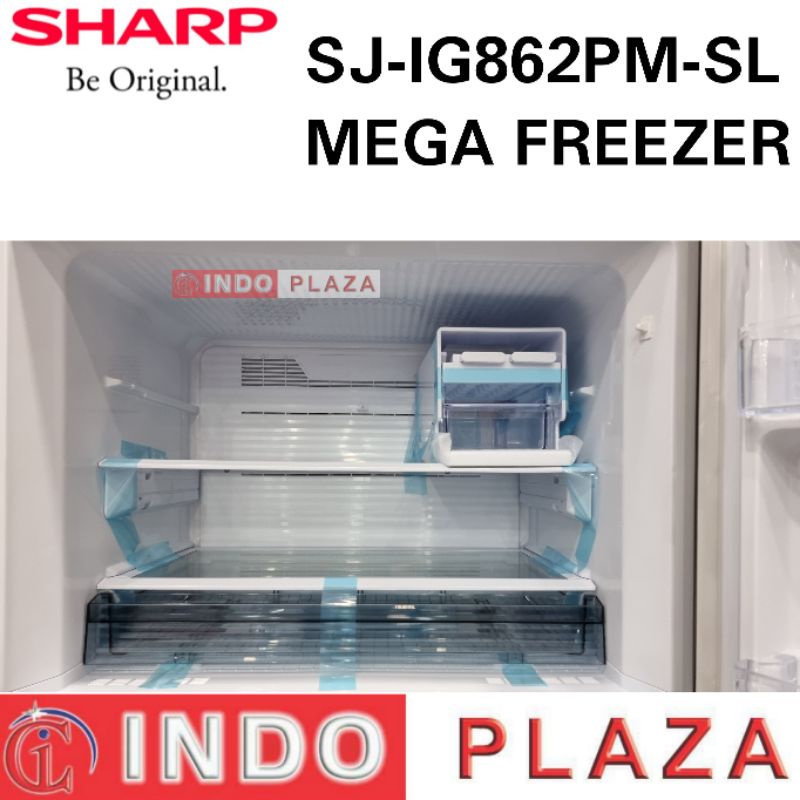 KULKAS SHARP SJ-IG862PM-SL 2 PINTU Super Jumbo 613 Liter INVERTER