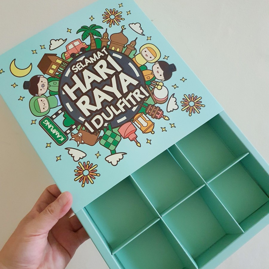 

Dus Idul fitri eggtart sekat 9 hampers idul fitri box lebaran parcel kue kering packaging sekat lebaran kardus eid mubarak