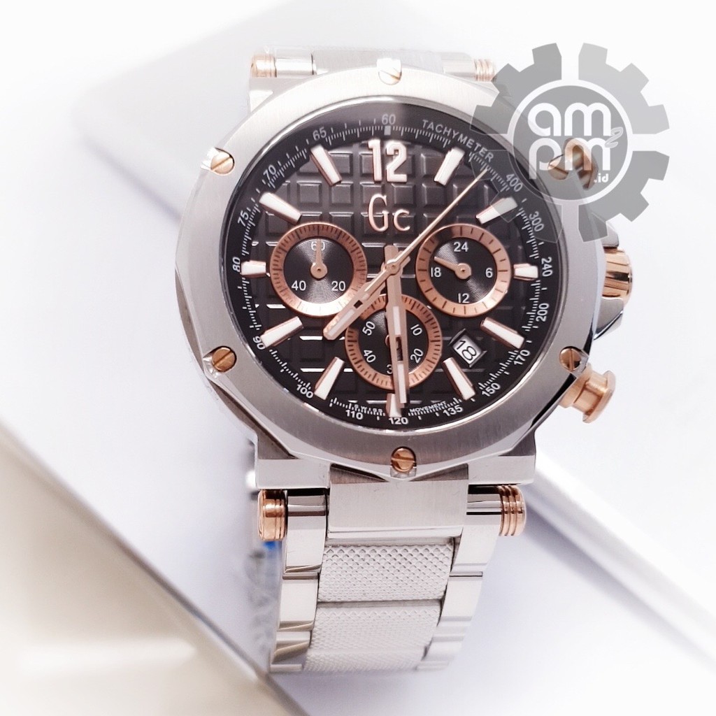 JAM TANGAN GUESS COLLECTION GC MAN SPIRIT CHRONO Y53005G2MF SILVER