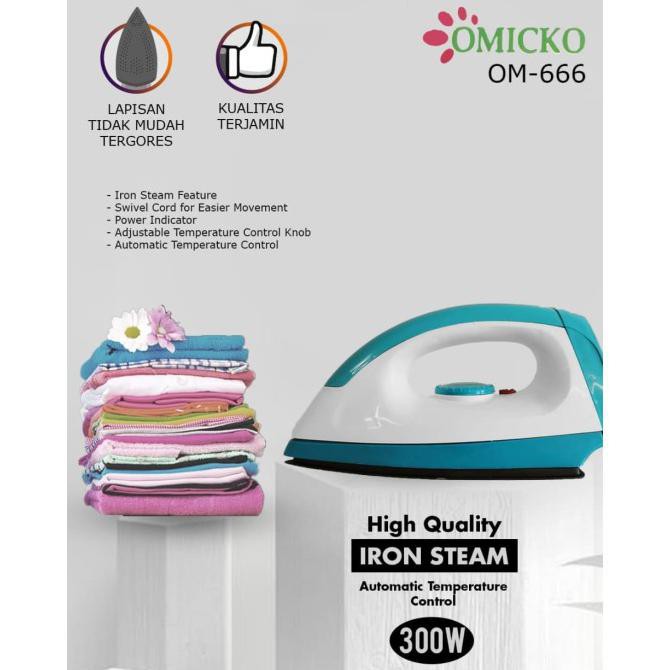 Setrika Listrik Omicko OM-666/ Setrikaan Listrik Omicko /Setrika Murah