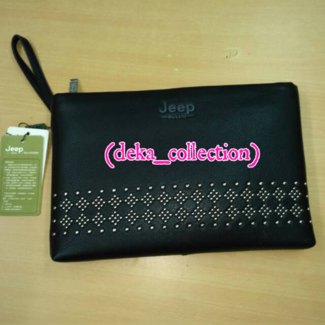 Tas tangan pria/wanita branded JEEP BLACK