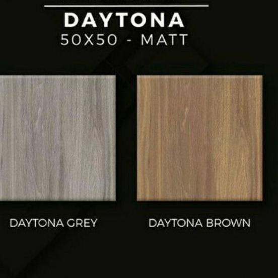 Barang Pilihan.. Keramik 50x50 Matt Motif Kayu Daytona Brown dan Grey Grade A