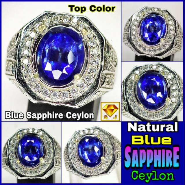 NATURAL BLUE SAPPHIRE CEYLON SRILANKA MEMO Batu Safir Bkn Yellow Star Zamrud Colombia Burma Ruby