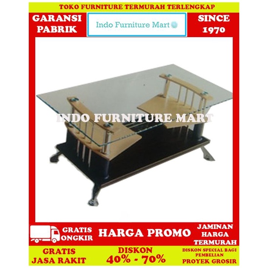 Meja Tamu Minimalis Coffee Table Kaca Dagaho Coffe Table Mt A