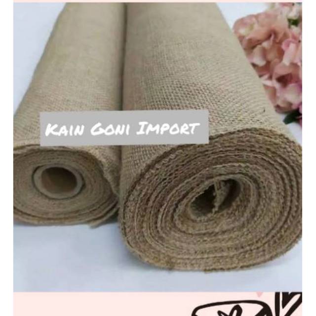 10 YARD - L48cm | KARUNG GONI  BURLAP KAIN GONI COKLAT | BAHAN MAHAR &amp; CRAFT