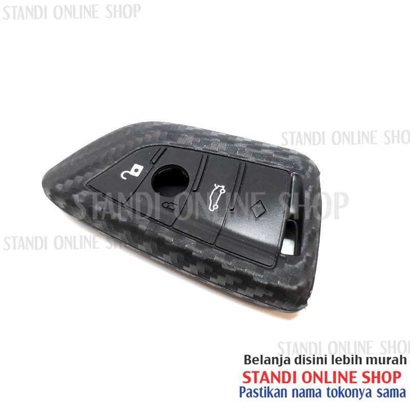 Kondom Kunci Silikon Carbon Remote Smartkey BMW X3 X5 Series