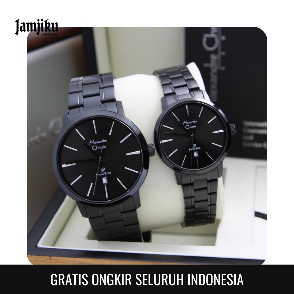 Alexandre Christie Couple 1028 Original - Jam Tangan AC Couple Rantai - Jam Tangan AC Pria, Wanita O