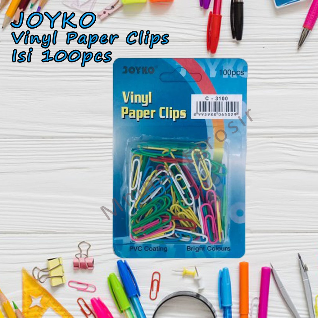 Joyko / Vinyl Paper Clips / isi 100pcs / C-3100