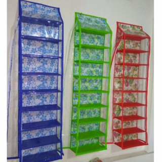 Rak SEPATU GANTUNG bunga 8 sekat full triplek Shopee Rak SEPATU GANTUNG bunga 8 sekat full triplek Shopee