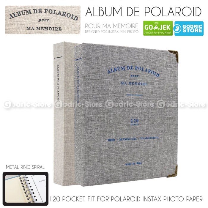

KAMERA FRAME, ALBUM & ROLL FILM ALBUM SCRAPBOOK DE POLAROID 20 PAGE W/ FUJIFILM INSTAX MINI 120 SLOT