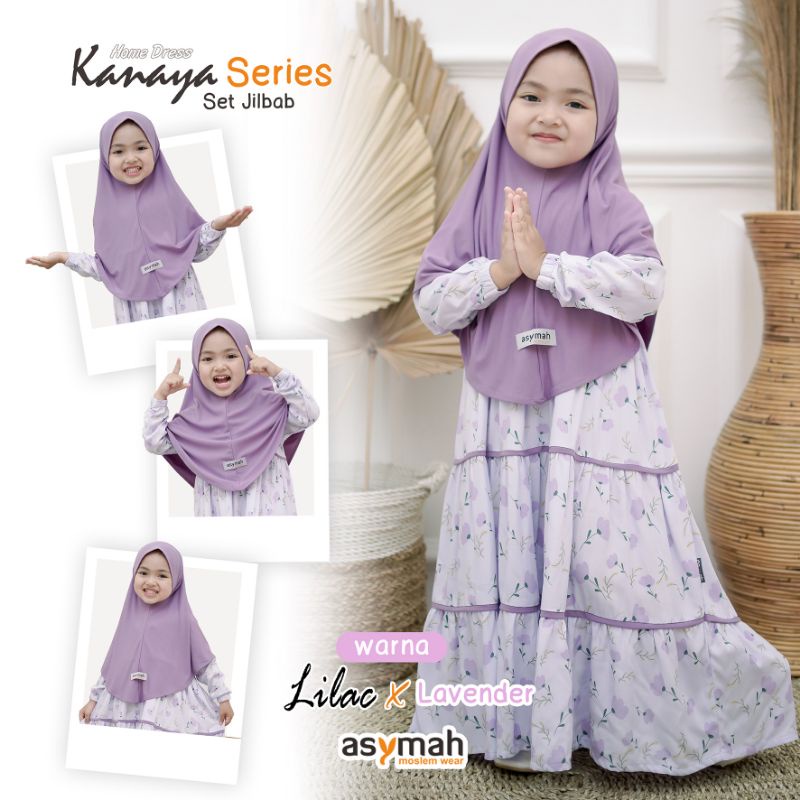 Gamis Anak Lucu Bahan Rayon Adem Warna Lilac By Asymah