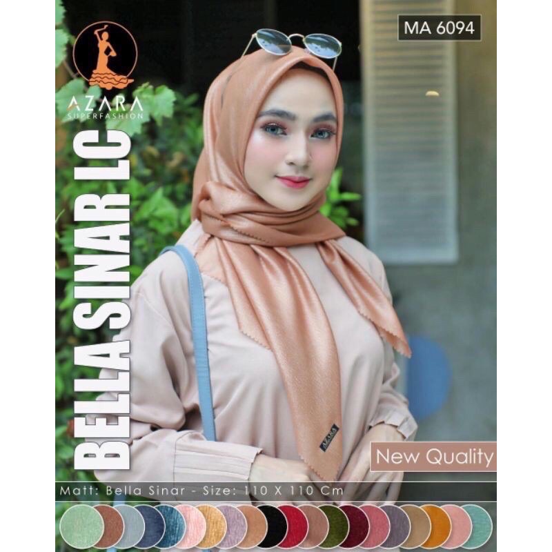 Kerudung/jilbab/hijab segiempat Azara Bella Sinar Lc
