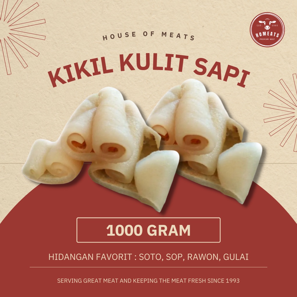 

Kikil Kulit Sapi Lokal Segar 1000 Gram
