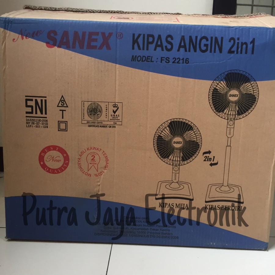 Kipas Angin Berdiri Sanex 16 inch 2in1 / Stand Fan Sanex 16 inch 2in1