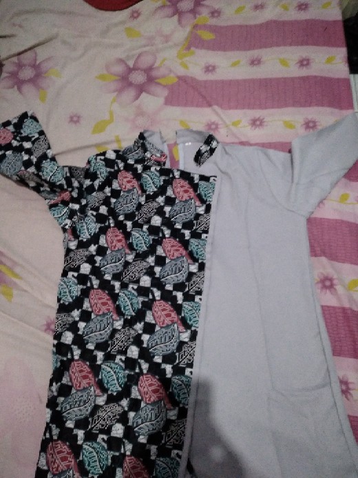 Batik Tunik Shibori Jumputan Terbaru Size S-3l / Hrb026 Yelbor Navbor / Biru Putih / Original..