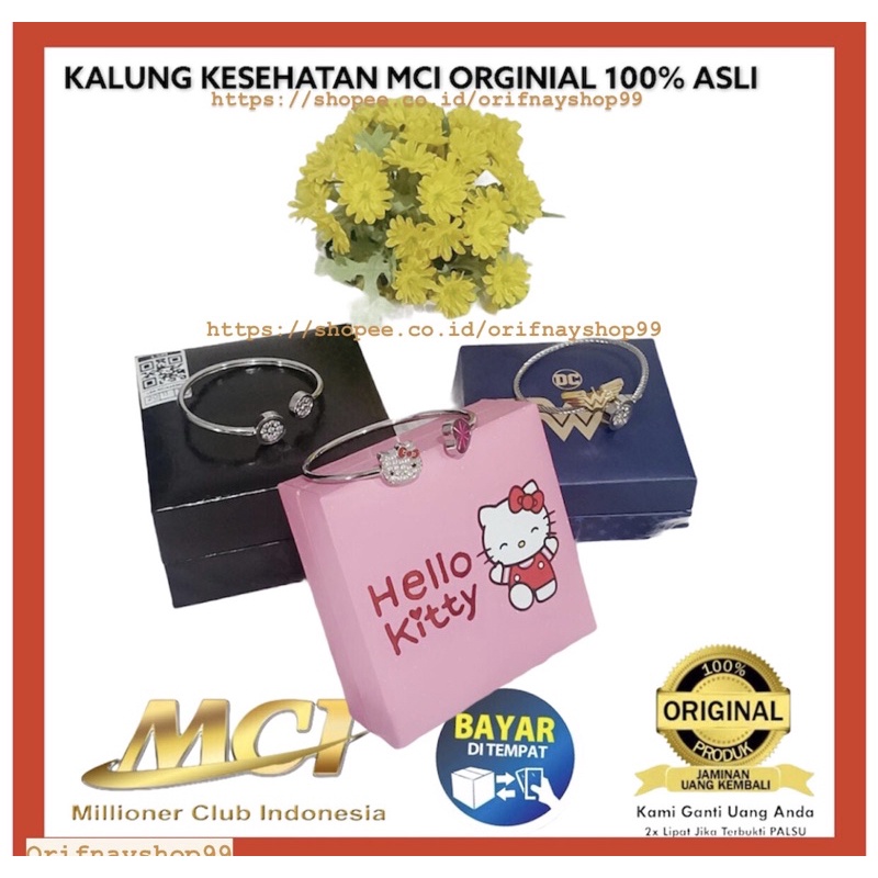 GELANG MCI GELANG KESEHATAN MCI HELLO KITY GELANG MCI GELANG SEHAT ORIGINAL PRODUK SEGEL BOX BERKODE