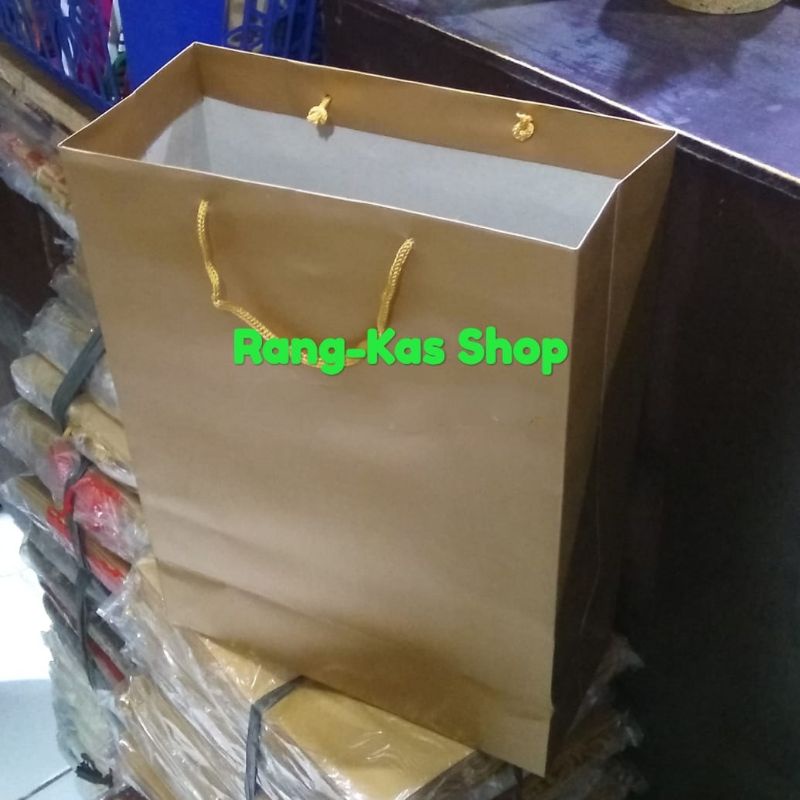 

Paperbag GOLD Folio Karton Mewah Laminating