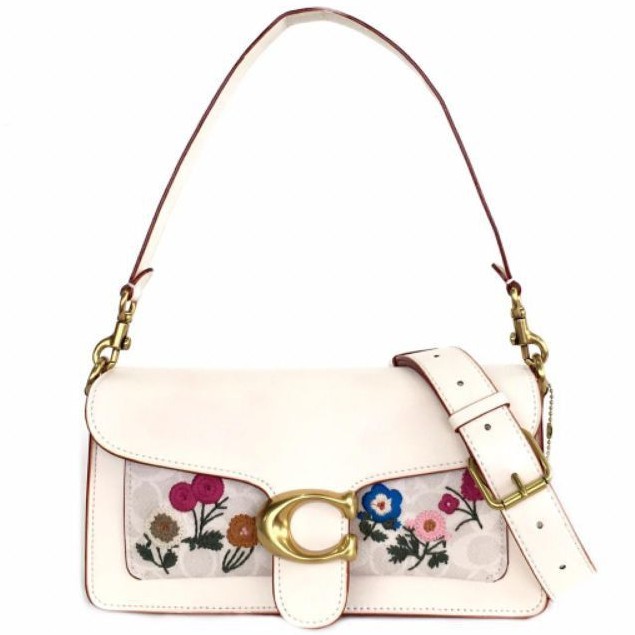 COACH Tabby Shoulder Bag With Floral Embroidery