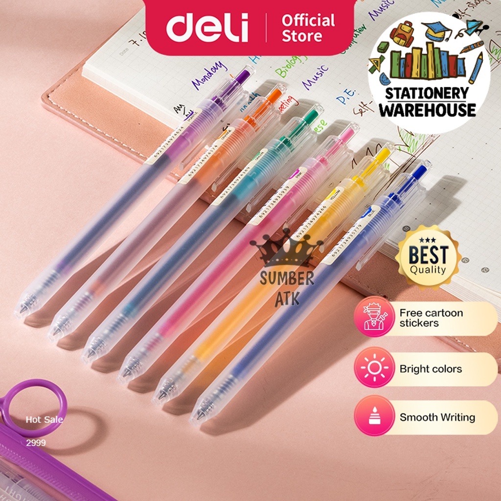 

Deli Gel Pen / Pulpen Gel 0.5 mm Berbagai Macam Warna EG118 / G118
