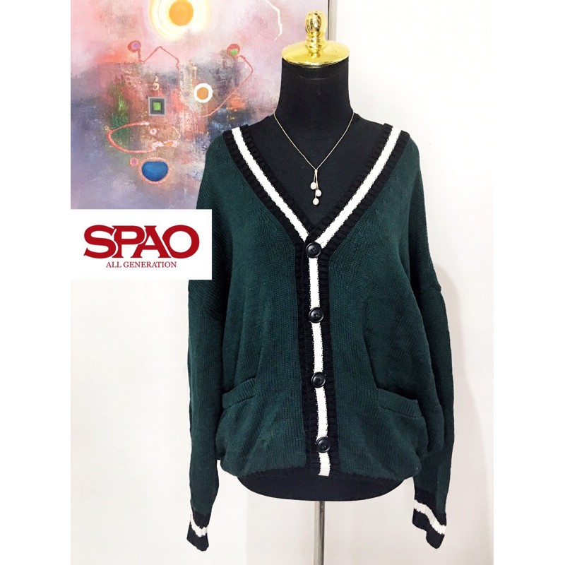 Cardigan rajut academia korea list v neck / long cardi army premium besar jumbo oversize bigsize