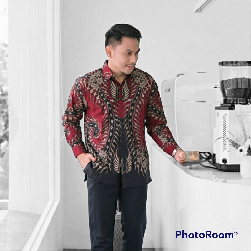 Atasan Kemeja Batik Pria  Lengan Panjang Casual Noto Arto batik Pekalongan