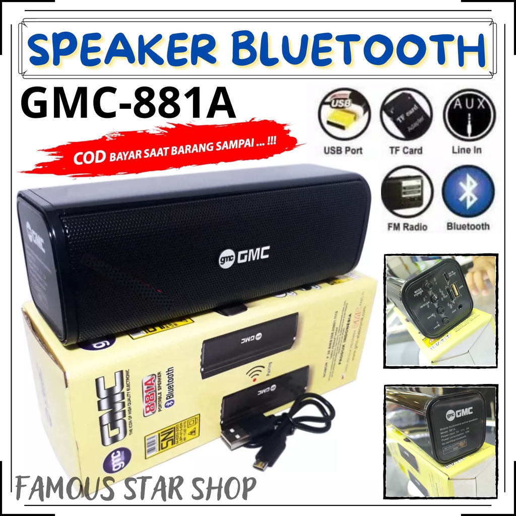 Speaker Bluetooth Mini GMC 881A Speaker Portable USB Memory Radio GMC 881A Speaker Bluetooth Mini GMC 881A Speaker Portable USB Memory Radio GMC 881A | FMS