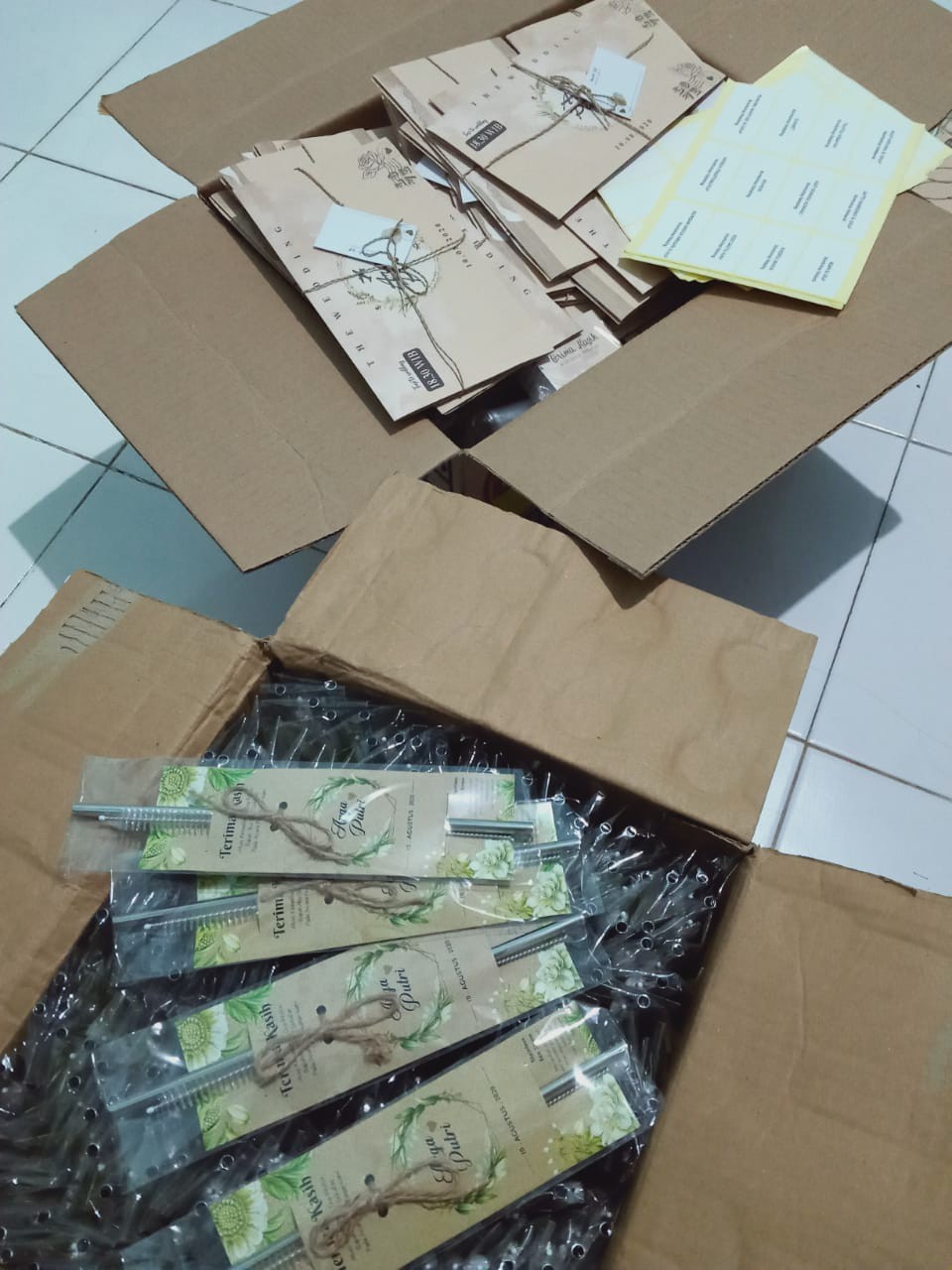 Souvenir Pernikahan Sedotan Stainless Steel Ramah Lingkungan