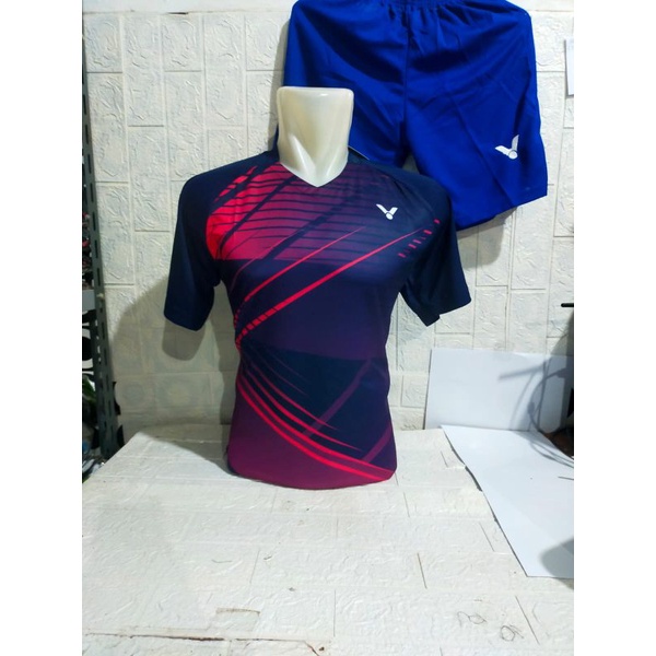 BAJU SETELAN BADMINTON DEWASA VICTOR V142/JERSEY BULUTANGKIS