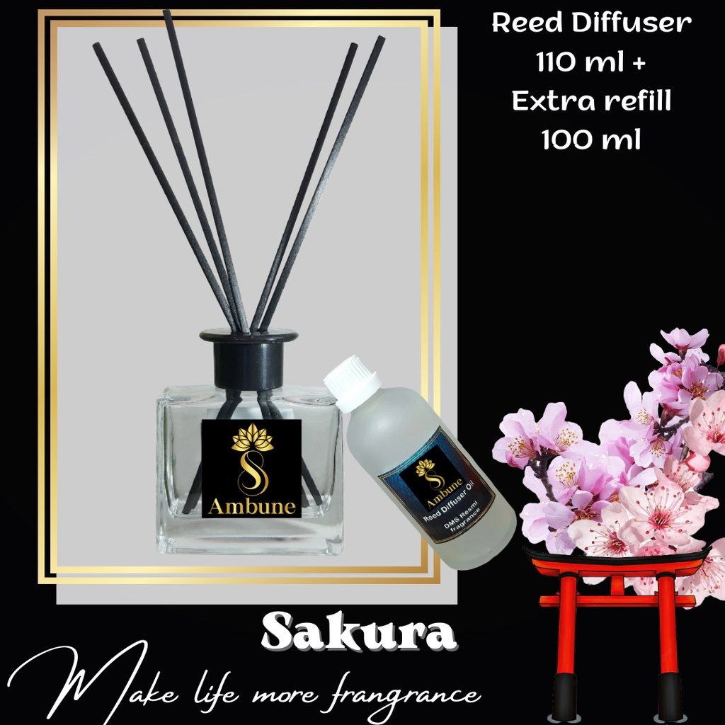 Sakura Pengharum Ruangan 110 ml + Extra refill 100 ml Ambune