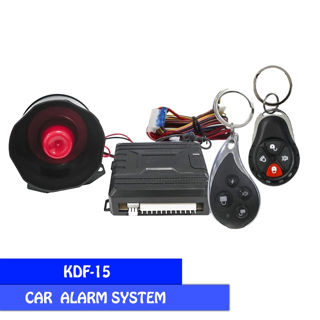 KUNCI MOBIL/ ALARM MOBIL DENGAN 2 REMOTE DAN KABEL KD15