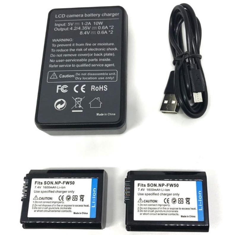 Charger Baterai Travel + 2 x Baterai 2600mAh for Sony