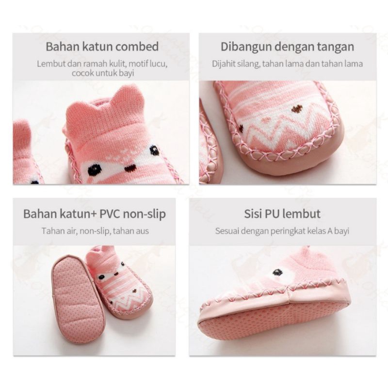 BLESSHOP Sepatu Bayi Kaos Kaki Sepatu Anti Slip Sepatu Prewalker