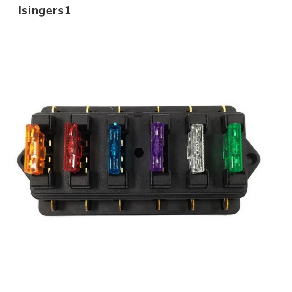 (lsingers1) Box Sekring Gepeng Standar ATO 6 Arah DC 12V / 24V Untuk Mobil