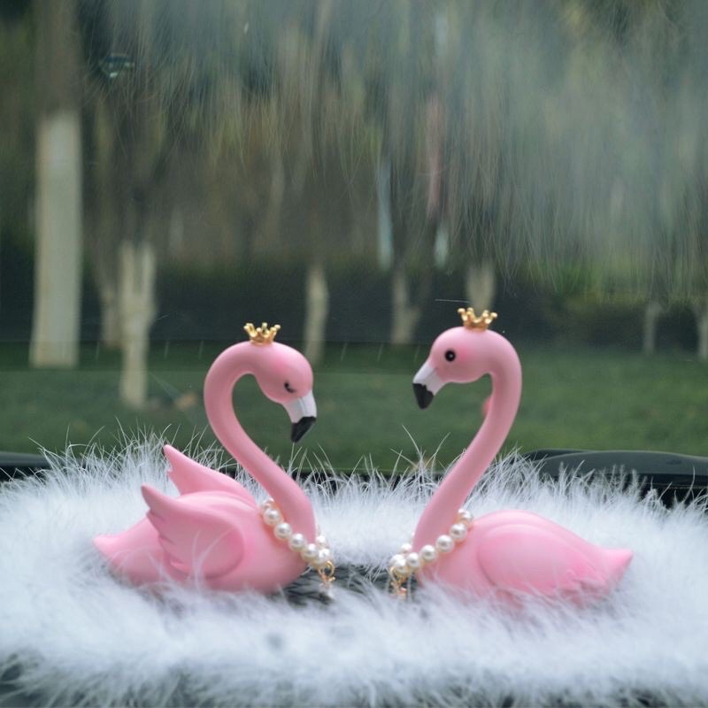 Sepasang Angsa Flamingo Couple swan pajangan angsa Pajangan Mewah