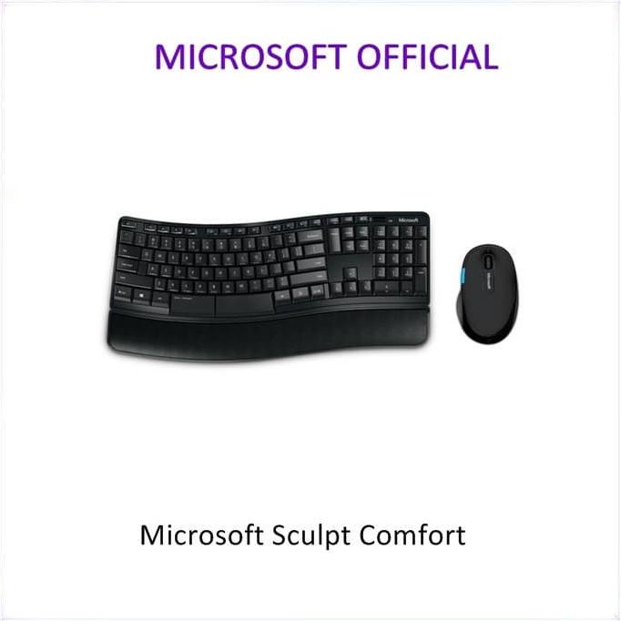 Microsoft Sculpt Comfort Desktop Wireless Keyboard Mouse L3V-00027