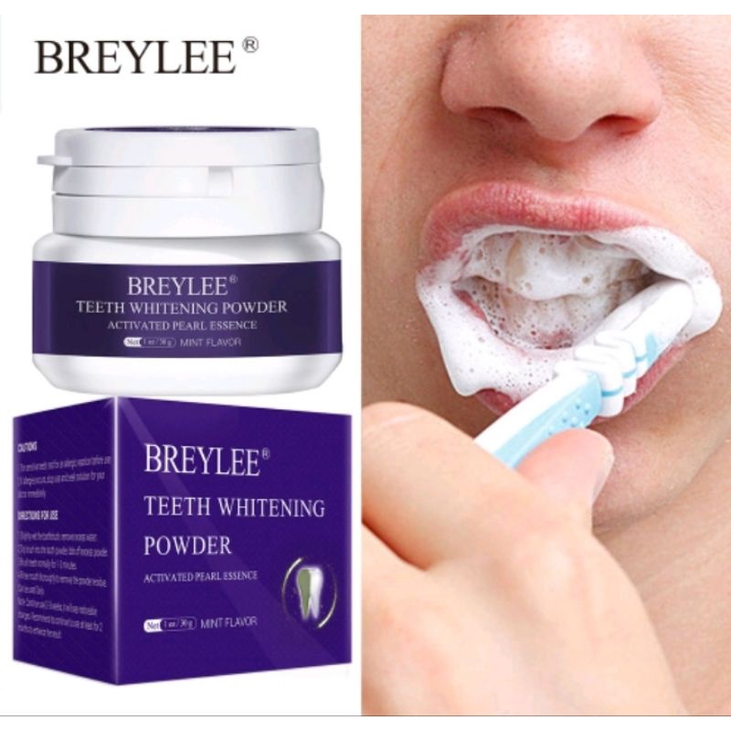 BREYLEE TEETH WHITENING POWDER ORI [PEMUTIH GIGI]