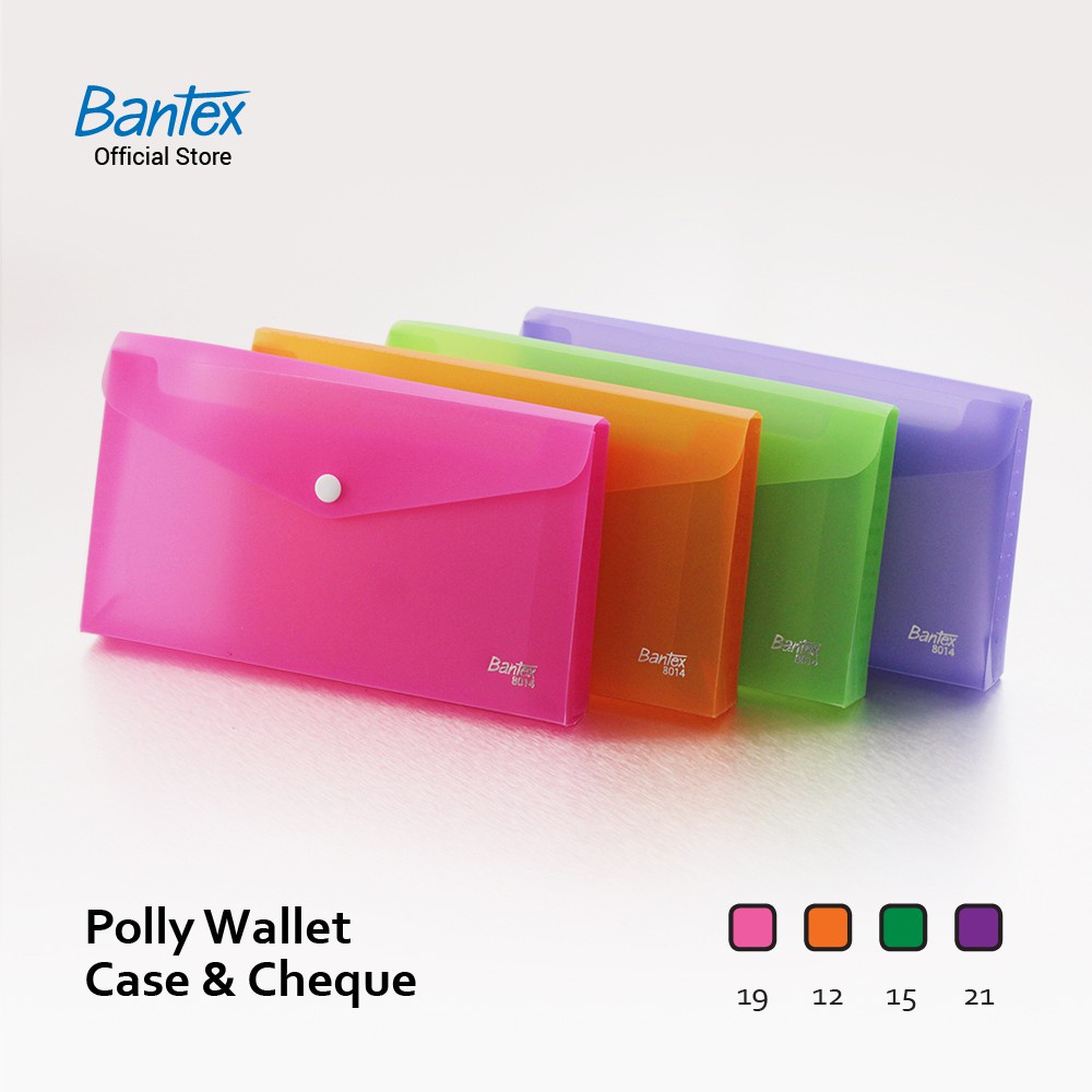 

BANTEX POLY WALLET CHEQUE 2 DIVIDERS 3 POCKETS 8014 | TEMPAT DOKUMEN 3 RUANG | UKURAN MINI