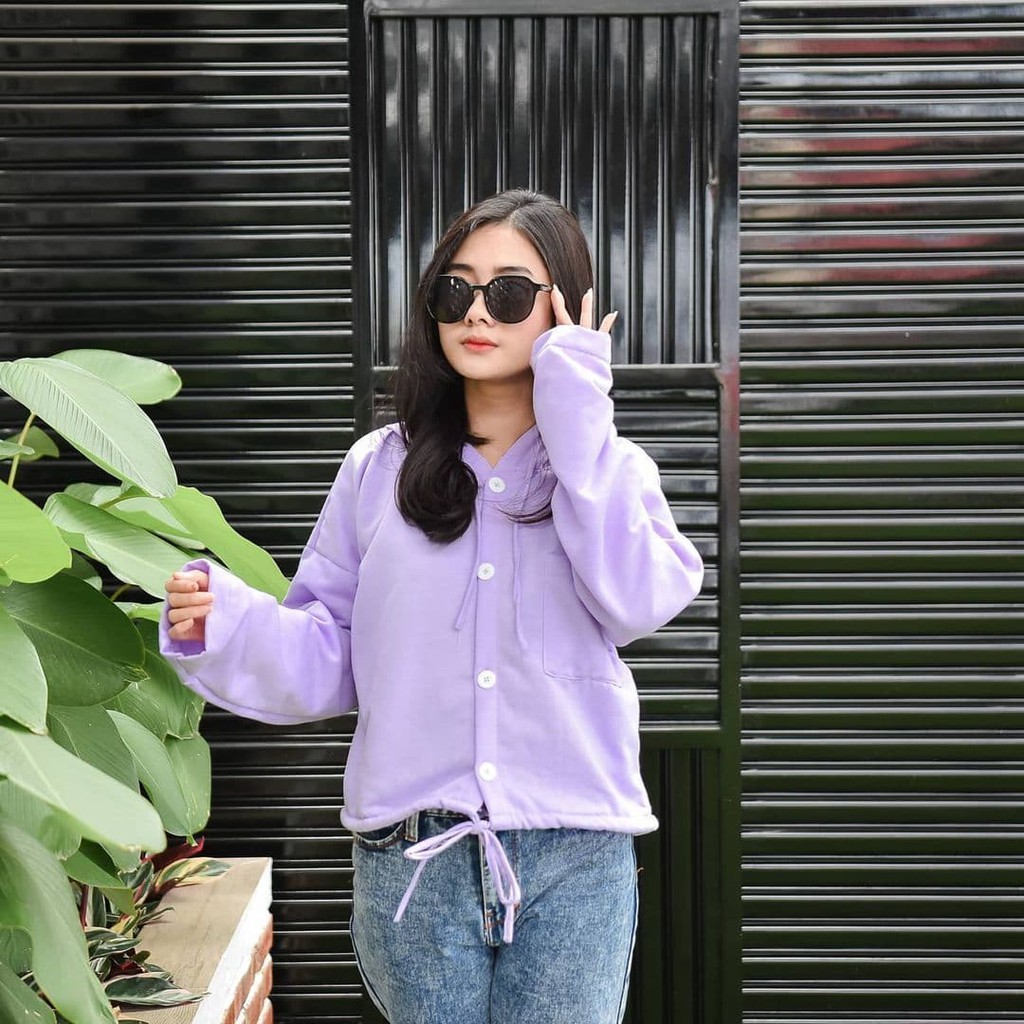 Nara Grosir - Miyo Button | Fashion Terkini | Sweater Termurah