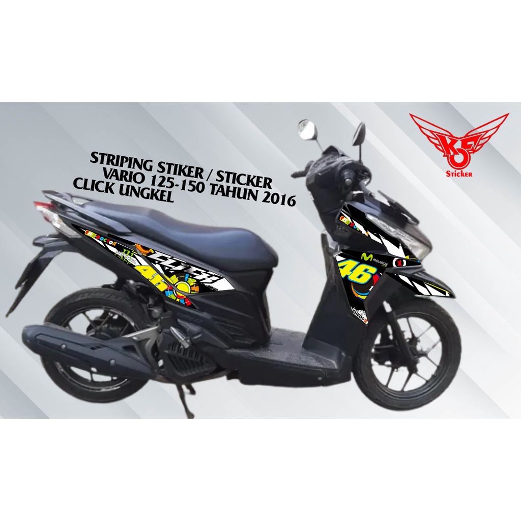 STRIPING STIKER  STICKER HONDA VARIO FI 2016 CLICK VR46
