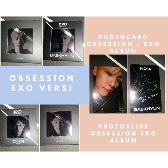 PC Exo Obsession - Photocard Exo - Photoslide Obsession Exo Versi - Baekhyun - Chen
