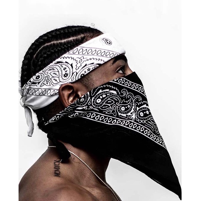 Scarf Slayer Hip-hop Square Bandana Bando riding sorban katun 30g sorban bunga jambu mete Multifungsi segi empat Hijab Masker Saputangan Motif Batik