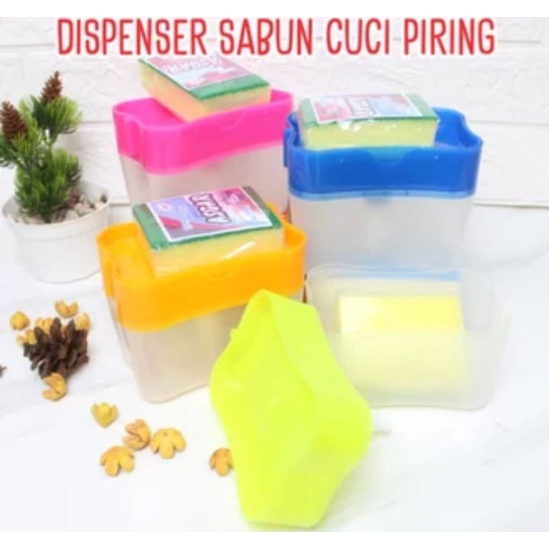 Dispenser sabun cuci piring+sponge