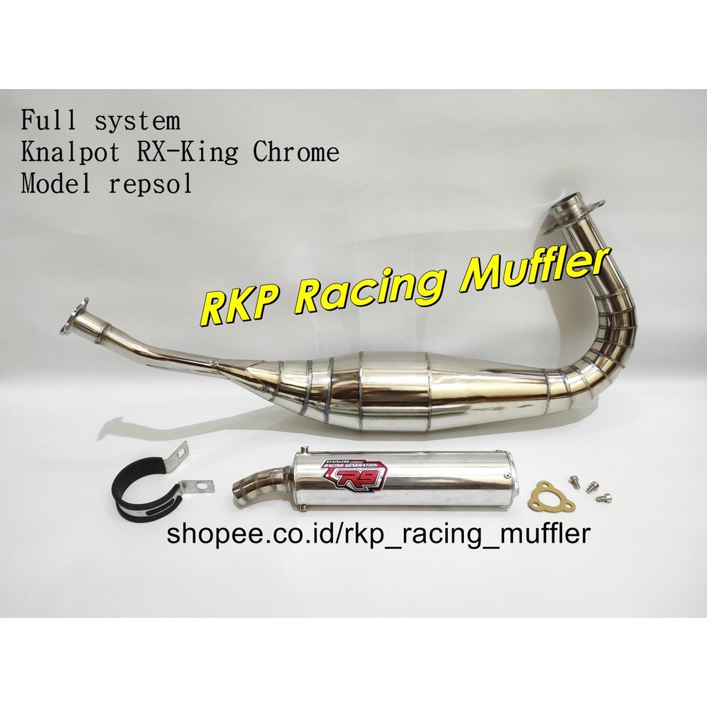 Knalpot RX-King RX King kolong kenalpot R9 repsol chrome krom