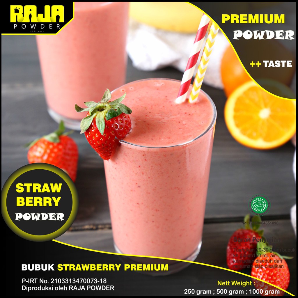 

Bubuk Strawberry Bubuk Minuman Strawberry Powder 250 gram PREMIUM