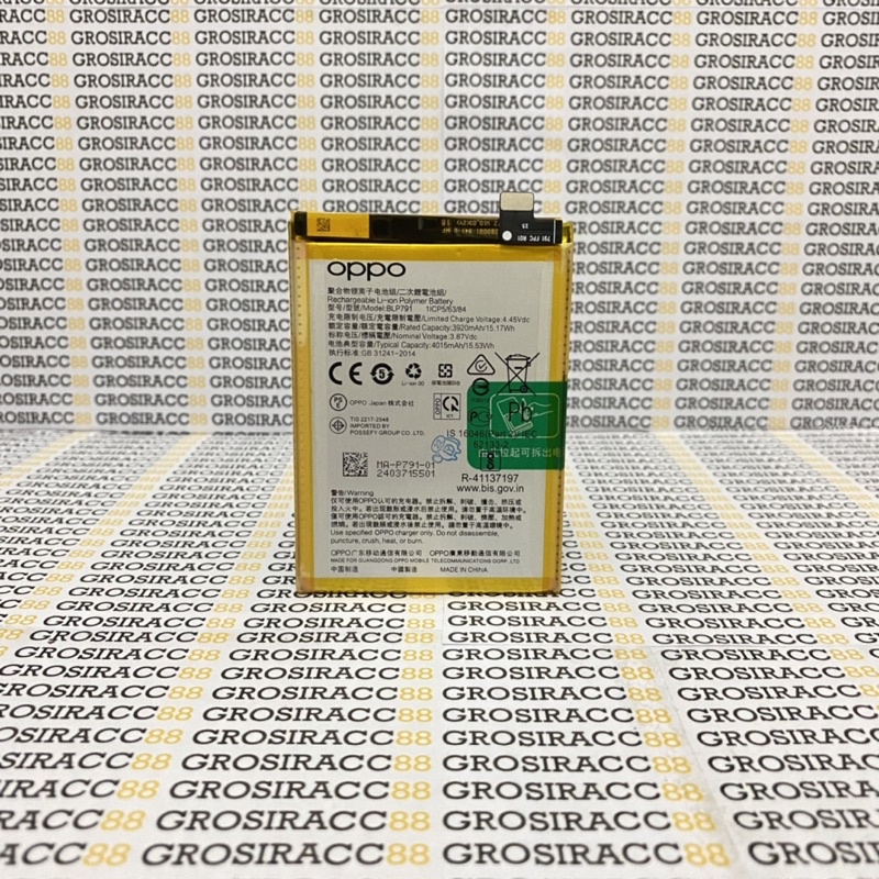 BATRE BATERAI BATTERY BLP791 FOR OPPO RENO 4 ORIGINAL