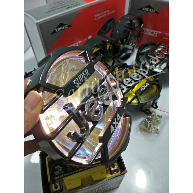 LAMPU JEEP LAMP 4X4 FOG LAMP ‐ TEMBAK SOROT LED ‐ MOBIL MOTOR SEPASANG 2 BIJI - LAMPU MOBIL - AKSES-