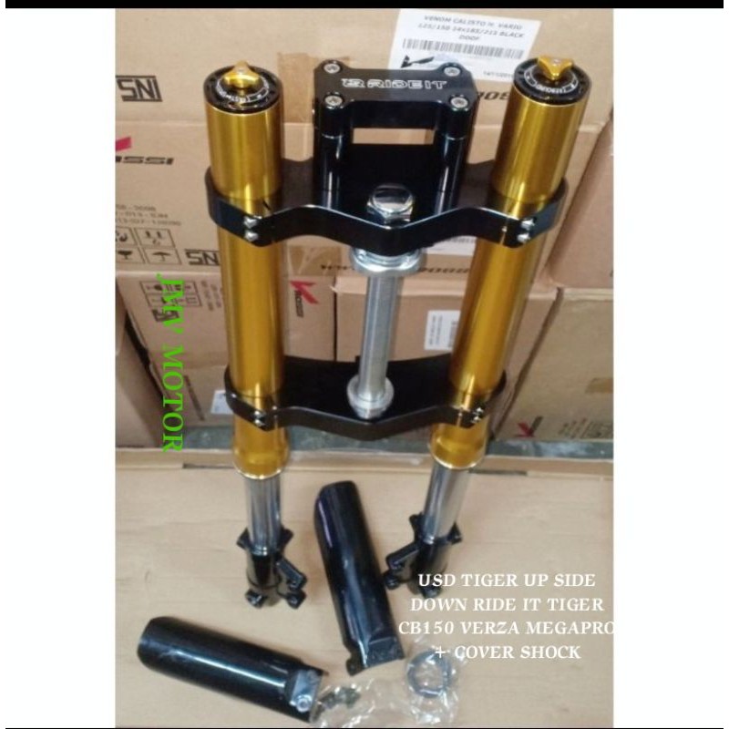 USD / UP SIDE DOWN RIDE IT TIGER/CB150/ VERZA/MEGAPRO + COVER SHOCK