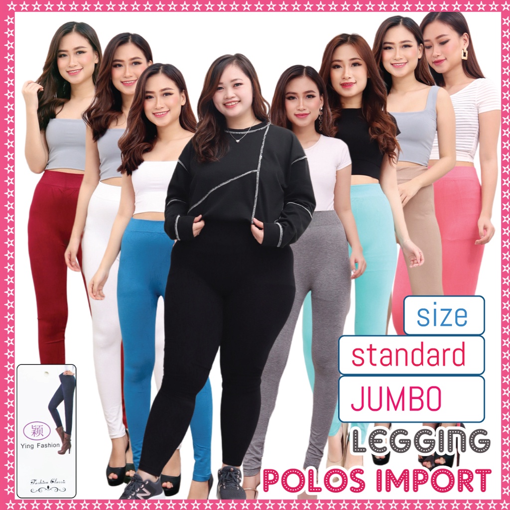 Legging Polos wanita / Legging HW Import Polos  / legging JUMBO POLOS fit to 90kg - leg 901 / Legging HW Basic Polos  /  legging premium  / legging fit to xxl xxxl / legging import / leging murah / leging wanita / leging import